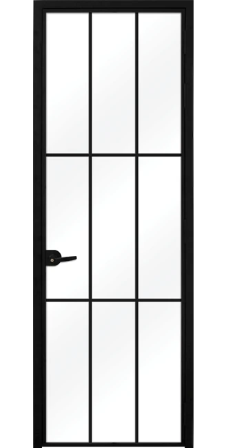 Стъклена врата Lusso L5, Черен Мат
