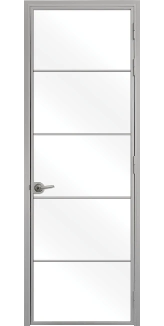 Стъклена врата Lusso L6, Сив Мат